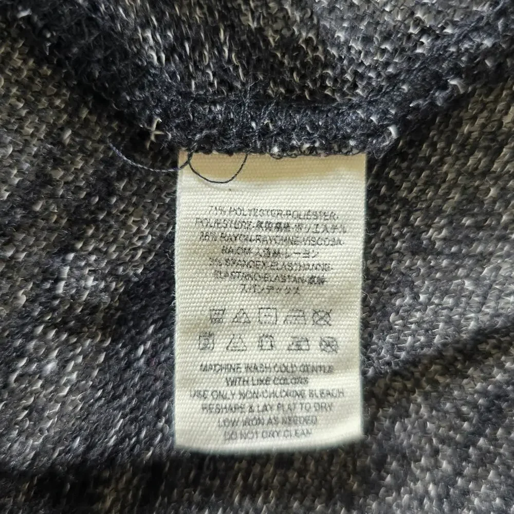 Free People Oversized Distressed Henley Neck Shirt Gray Size XS Long Sleeve Boho - Picture 7 of 9